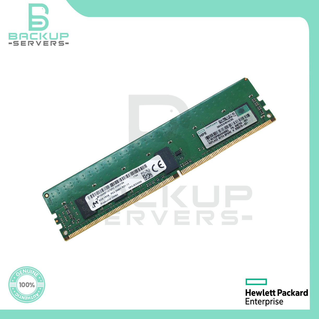 807956 001 Battery HP 8GB PC4-2666V-R Server Memory - Part #840755