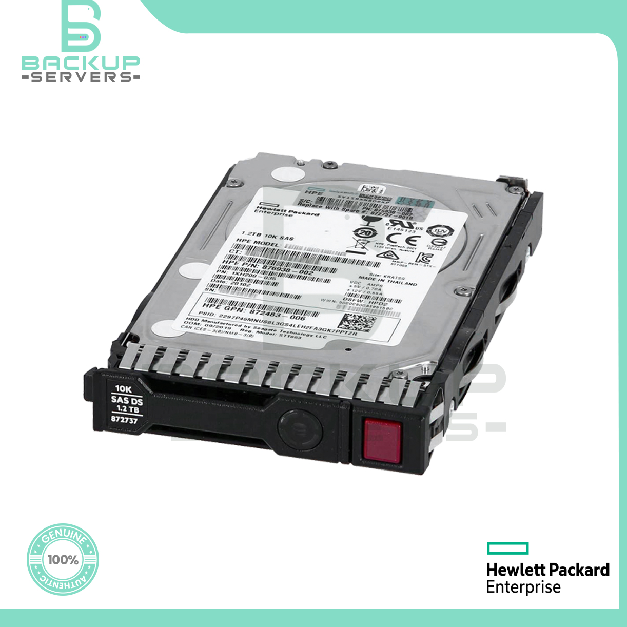 872479-B21 HP G8-G10 1.2TB 12Gbps 10K RPM 2.5 Hot-Plug SAS Hard
