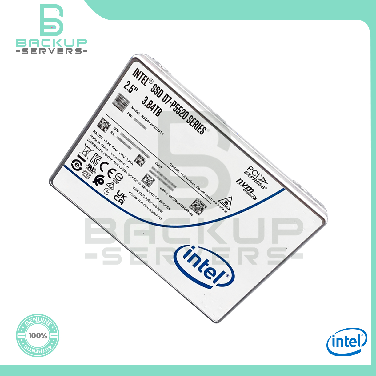SSDPF2KX038T1 Intel D7-P5520 Series 3.84TB PCI Express NVMe TLC