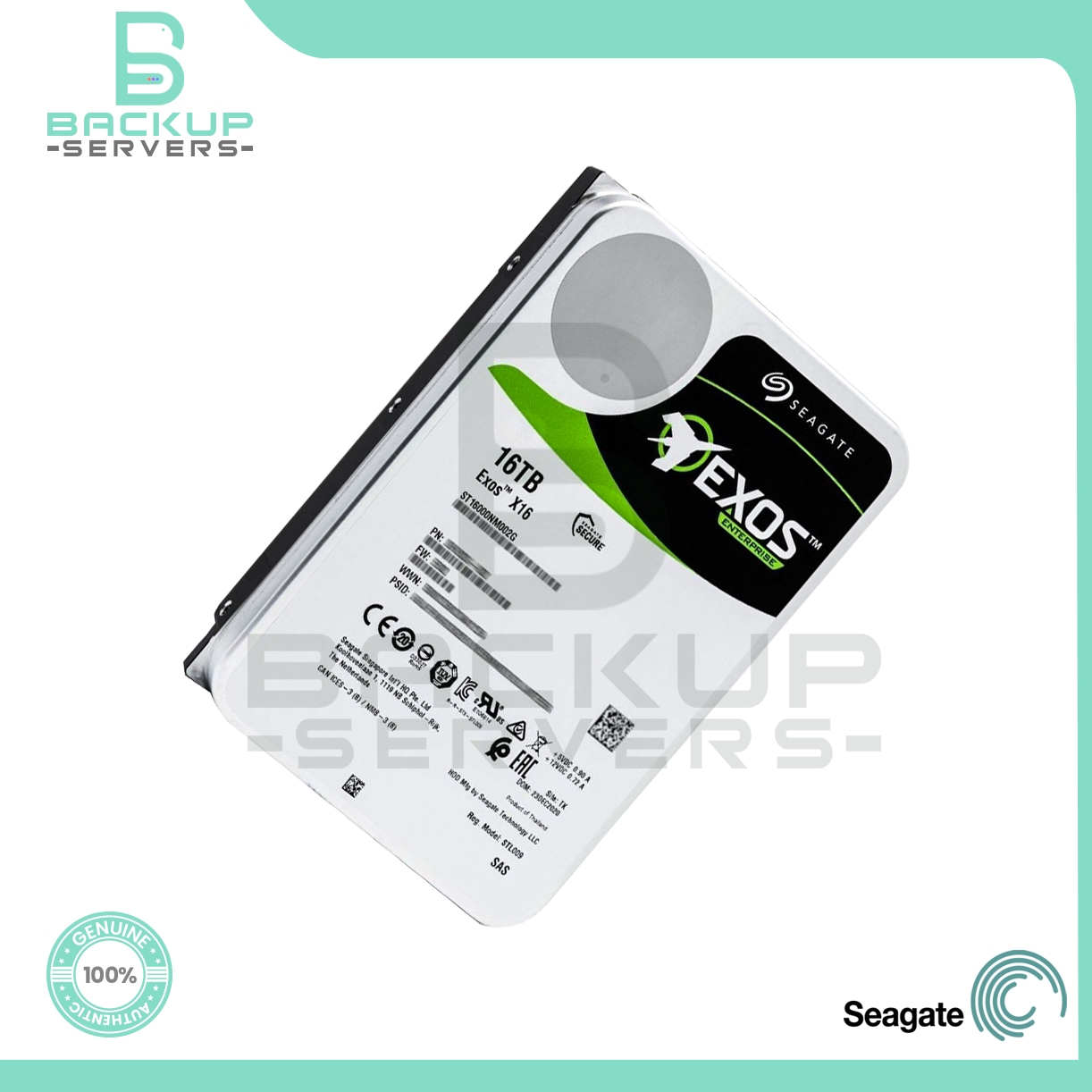 Seagate Exos X16 ST16000NM002G 16TB 12Gbps 7.2K SAS 3.5