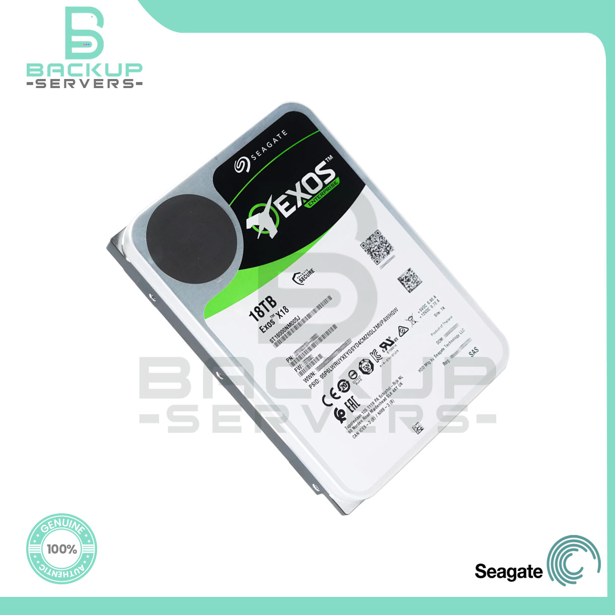 ST18000NM005J Seagate Exos X18 18TB 12Gbps 7.2K SAS 3.5 512e