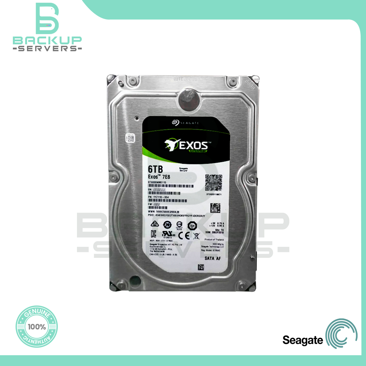 ST6000NM0115 Seagate Exos 7E8 6TB 6Gbps 7.2K SATA 3.5